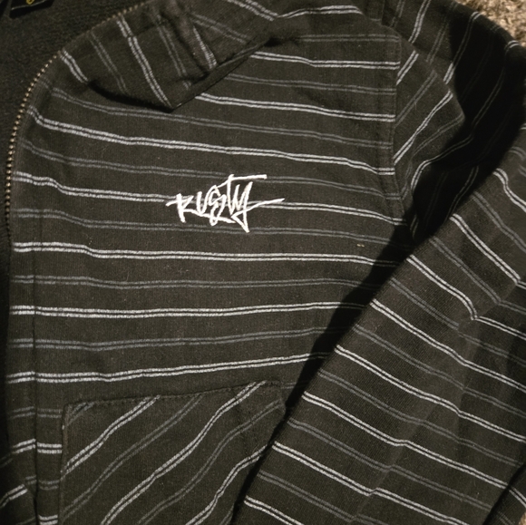 Rusty black & gray thick kids hoodie szS - Picture 3 of 5